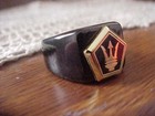Chrysler Maserati Tc Logo Black Chrome Ring  9 Nos Hi- Quality Class Mopar