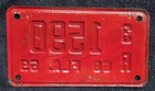 1968 - 1969 Hillsborough County  tampa    Florida Motorcycle License Plate