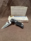 Spyderco 440a 1st Gen Brk Black Folding Knife- Black