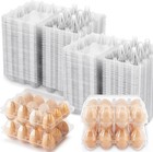 100 Packs Egg Cartons Cheap Bulk   plastic For 12 Eggs  Clear Egg Cartons 3   4 Gr