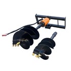 Wolverine Skid Steer Attachment Auger Post Hole Hydraulic Digger 12      18    Bits
