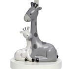 Jungle Friends White gray Giraffe Nursery Lamp With Shade   Bulb
