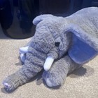 Fao Schwarz Gray Elephant Plush Stuffed Animal Euc