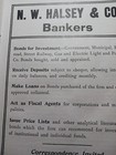 1909 Print Ad N  W  Halsey   Company Bankers 49 Wall St New York City Bonds 
