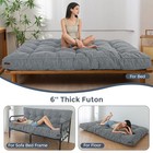 6  Futon Mattress Full Size  Tufted Futons Sofa Couch Bed With Twisted Rope 