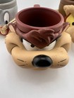 Vintage Set Of 3 1992 Looney Tunes Plastic Mugs Cups Bugs taz wile Coyote