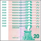 10 X 20 Zimbabwe Gold  Zig20 New 2024 Issue Uncirculated Zwg W Qr Code Authentic
