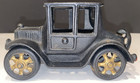 Lot Of 2 Vintage Cast Iron Model T Style Cars - Decorative Sedan   Coupe Display