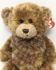 Ty Classic Plush - Pinwheel The Bear Plaid Bow - 14  Used W original Tags 