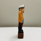 Vintage Hand Carved Wooden Ship Captain Sailor Nautical 10  Figure Folk Art