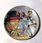 Rod Carew Mlb Baseball Signed Autographed Plate Gartlan Hitting For The Hall