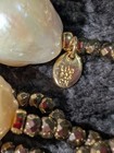 Vintage 925 Ss Lariat Style Gold Tone Chain With 3 Chunky Cultured Pearls  60 