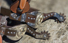 Vintage Kelly    Nos Western Show Spurs With Nos Don Brown Rangeland Spur Straps