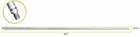 Eisco Labs Aluminum Rod  19 7   50cm  - 10 X 1 5mm Thread