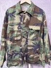 Vintage Camouflage Military Jacket Men   s L Camo Us Army Surplus Button Pockets