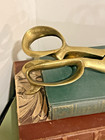 Vintage Oversized Solid Brass Tailor Shears 12 25    Sewing Scissors