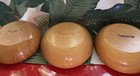A Set Of 3 Vintage Turned Maple Wooden Bowls By Munising 