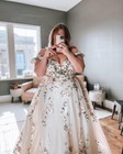 Plus Size Off The Shoulder Wedding Dresses With Flowers A Line Lace Appliques