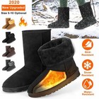 Women Winter Snow Boots Faux Fur Lining Mid Calf Waterproof Warm Boots Shoes