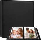 8x10 Photo Album  168 Photos  Leather Cover  Black