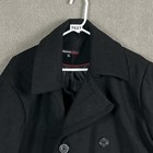Alpine Swiss Pea Coat Mens 2xl Black Wool Blend Double Breasted Peacoat Jacket