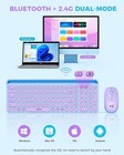 Seenda Cbd2 Ctu-301 Bluetooth Wireless Keyboard Mouse Combo  Purple blue  2400    