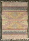 Southwest Native American Design Chimayo New Mexico Rug 18  Vintage Soft Colors