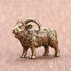 Collectibles Solid Brass Goat Figurine Ornament Micro-engraving Zodiac Sheep Art
