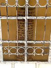 Vntg Jewish Hebrew Stained Glass Mezuzah            W Klaf Sculpture Judaism Judaica