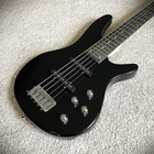 Full-size Black 5 String Electric Bass Guitar With 24-fret Rosewood Fretboard