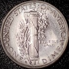 1942 S Mercury Dime - Uncirculated - 90  Silver Winged Liberty 10c