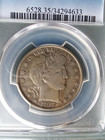 1913-d Barber Half Dollar  Pcgs Vf-35
