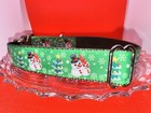 Dog Collar Snowman Christmas Holiday Large Handmade Heavy Duty W buckle New