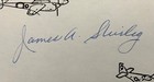 Wwii Double Ace Pilot James Shirley Usn Vf-22 Signed Card Navy Cross Recipient