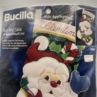Bucilla  83661 Felt Applique Christmas Stocking Kit Holly Jolly Santa