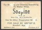Victorian Trading Card - Soapine -  boy At Beach With Shovel   1c8 