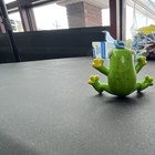 Green Frog Figurine Statue With Spiral Belly Design - Frog Reptile Species  72