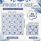 36 Pack 9 Styles Decoupage Napkins Assorted Floral Decorative Decoupage Napkins