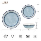 Aels Melamine Dinnerware Set Of 12 Pcs Dinner Dishes Set For Indoor And Outdoor