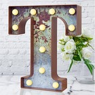 Led Marquee Light Up Letters Industrial Vintage Style Lighted Rust Letter T