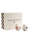 Brand New Mackenzie-childs Wildflowers Bird Salt   Pepper Set