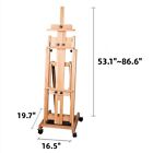 Movable Studio Easel Artist Painting Stand Beech Wood H-frame Heavy Duty 87 In
