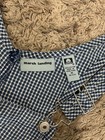 Vtg 90   s Gingham Check Overall Shorts Marsh Landing Cotton Hong Kong Women Sz M