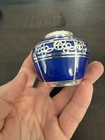 Antique Small Art Deco Cobalt Blue   Pure Silver Vase - Deusch Germany