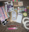 Huge Art scrapbooking craft stamp Lot  Several Items Still In Packaging 