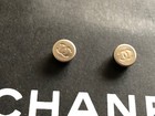 Chanel Cc Logo Set Of 2 Round Metal Studs 6 Mm W