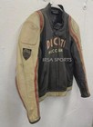 Ducati Meccanica Vintage Beige Leather Jacket     Classic Motorcycle Look  Timeles