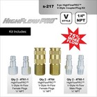 Milton S-217 V Style European Interchange Air Coupler And Plug Kit 1 4  Npt