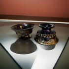 Rare Antique Northwood Grape And Cable Amethyst Berry Bowl Set Of 2
