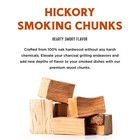 Hickory Wood Chunks For Smoking And Grilling - All-natural  Long-lasting With   